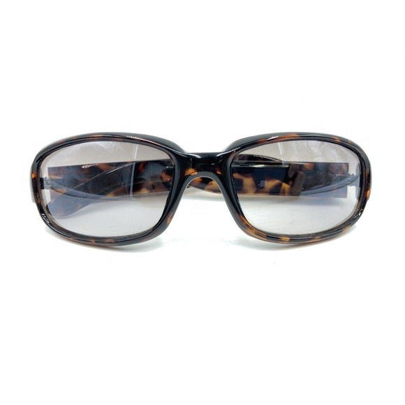 Gucci G1002 Dark Brown Tortoise Rectangle Wrap Sunglasses Gray Lens Designer - Picture 12 of 12